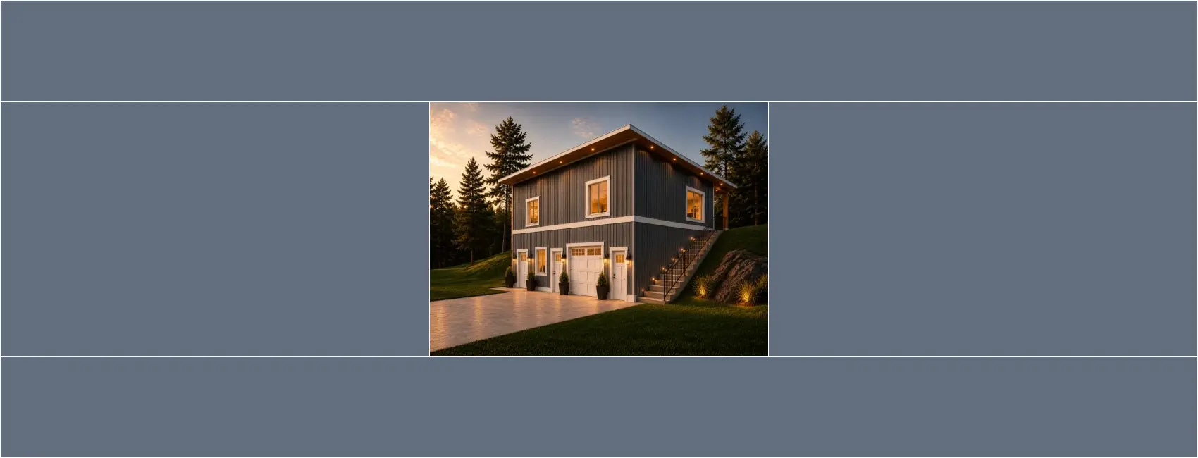 adu and garage 3d design
